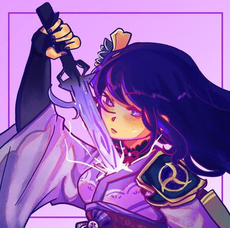 Fanart of Raiden Shogun from Genshin Impact (2021)