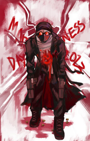 &quot;Madness Day 2023&quot; Illustration of Hank J. Wimbleton from Madness Combat.