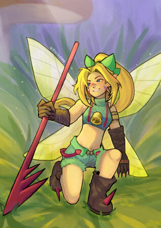 Tinkermon Illustration for Vol 2 of Digigirl Zine (2024)