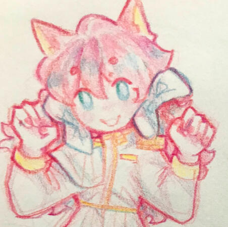 colored pencil drawing of an oc (2022)